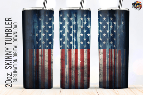 4th July Patriotic American Flag PNG: Graphics & Crafts