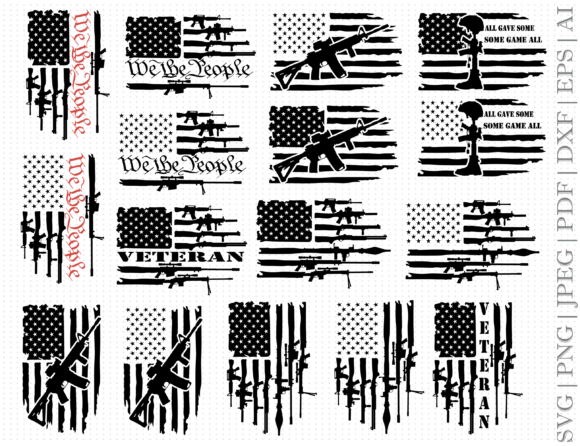 American Flag Svg Bundle for Crafts and Graphics