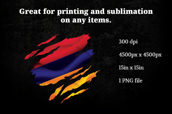 Armenia Ripped Flag PNG Review