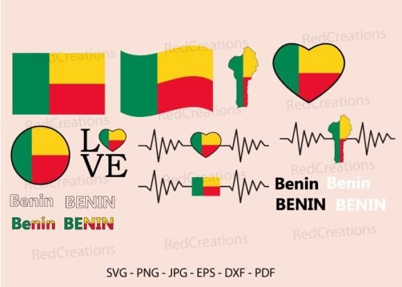 Benin Flag Bundle: Graphics & Crafts for Real Publishing