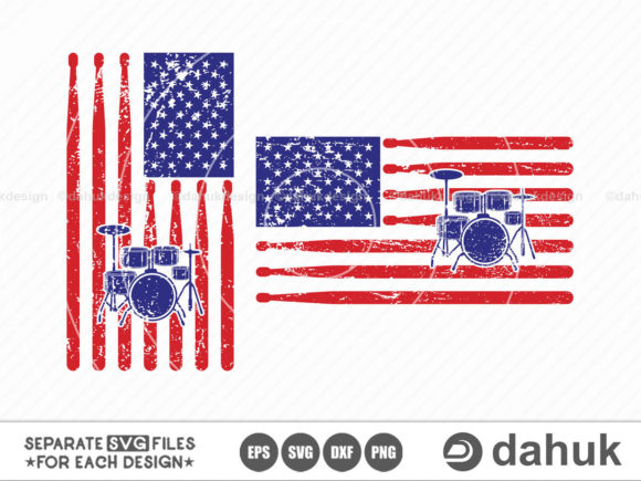 Distressed Drummer USA Flag SVG: Graphics for Crafts and Content