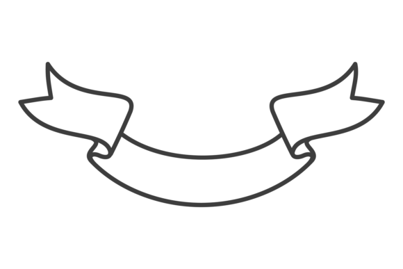 Flag Ribbon Template. Blank Curved Banne