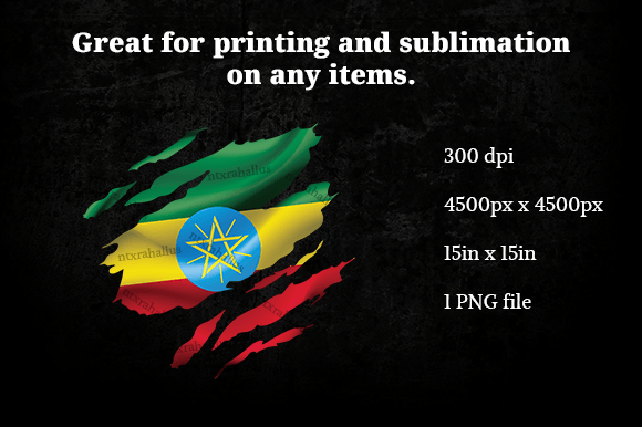 Graphics for Crafts: Ethiopia Ripped Flag PNG