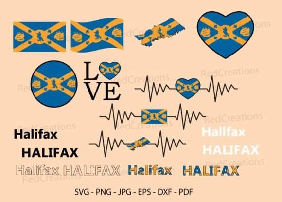 Halifax Flag Svg Bundle: Graphics for Crafts