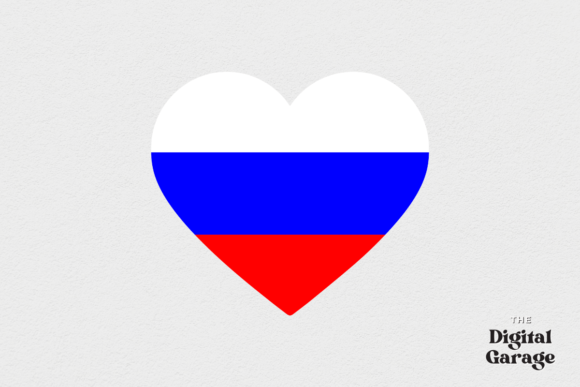 Russia Flag, Russia Heart SVG PNG: Graphics & Crafts for Local Branding