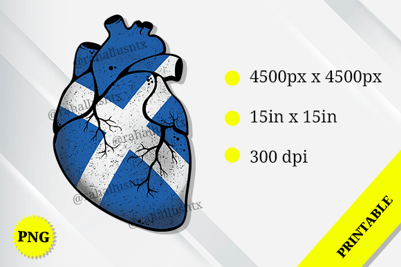 Scotland Heart Flag Graphics and Crafts