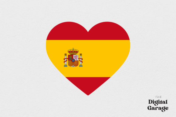 Spain Flag, Spain Heart SVG PNG