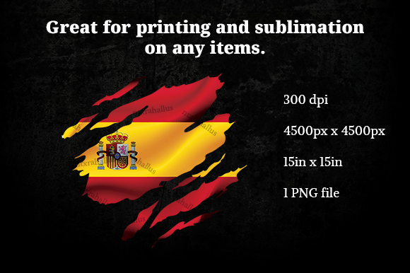 Spain Ripped Flag PNG for Crafts and Graphics