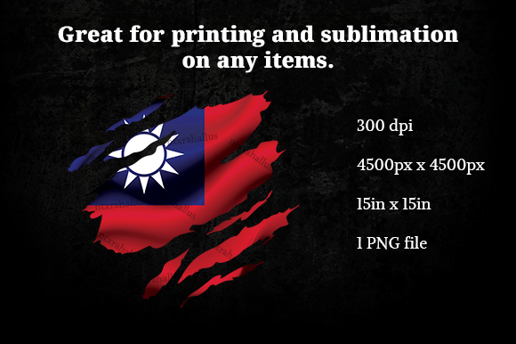 Taiwan Ripped Flag PNG: Graphics and Crafts in Action