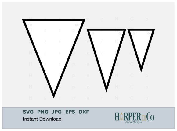 Triangle Banner SVG Bunting Flag Garland: Graphics and Crafts for Local Business